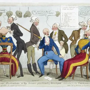 Phrenological Illustrations, or the Science Practically Developed, 1824 (coloured etching)