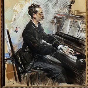 The pianist Rey Colaco, 1883 (pastels on cardboard applied on canvas)