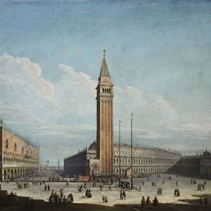 The Piazza San Marco and the Piazzetta, Venice, looking South-West, 1741 (oil on canvas)