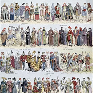 Pictorial history of clothing in Ancient Gaul and in France up to the beginning of