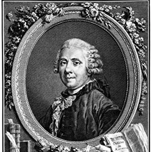 Pierre Carlet de Chamblain de Marivaux (1688-1763) French novelist and playwright after a painting of Saint Aubin (engraving)