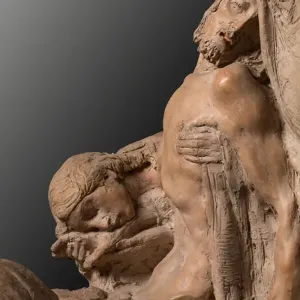 Pieta, detail (earthenware)