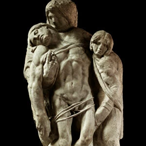 Pieta (Pieta da Palestrina). Unfinished marble sculpture by Michelangelo Buonarroti