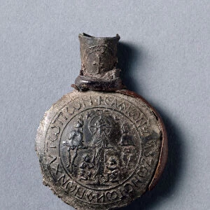 Pilgrims Ampulla with Scenes of the Crucifixion (front) and the Ascension (back), c