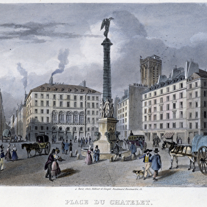 Place du Chatelet - in "Paris en 1832"by Martens