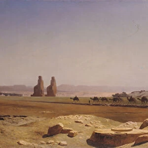 The Plain of Thebes in Upper Egypt, 1857 (oil on canvas)