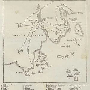 Plan of the Attack on Bomarsund (engraving)