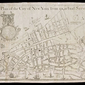 A Plan of the City of New York from an Actual Survey, 1755 (engraving, ink on paper)