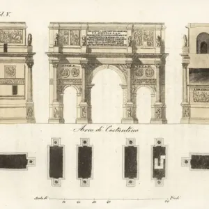 Print of the Arch of Constantine Elevation