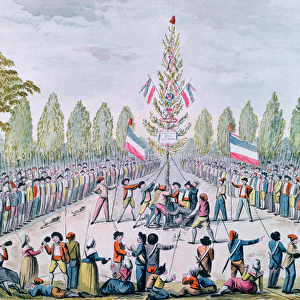 The Plantation of a Liberty Tree during the Revolution, c. 1792 (w / c on paper)