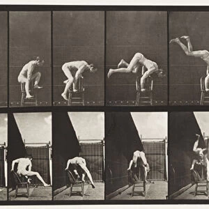 Plate 373. Acrobat, Press Up From Chair, 1872-85 (collotype on paper)