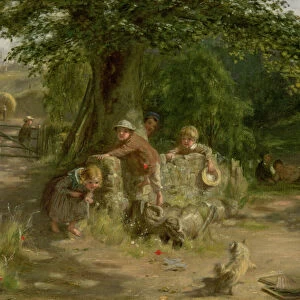 Playmates, 1867 (oil on canvas)