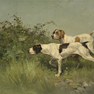 Two Pointers, c. 1850--97 (oil on canvas)