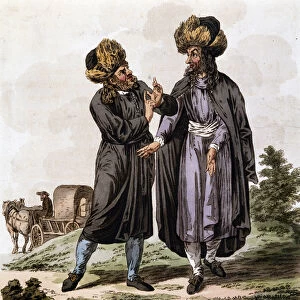 Polish Jews, engraving from the book "The Costume of the Hereditary States of