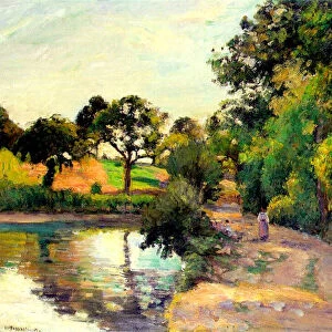 A Pond at Montfoucault, 1874 (oil on canvas)