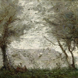 The Pond at Ville-d Avray through the Trees, 1871 (oil on canvas)