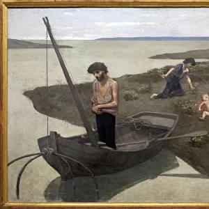 The poor fisherman, Painting by Pierre Puvis de Chavannes (1824-1898). Photography, KIM Youngtae, Paris, Musee d Orsay