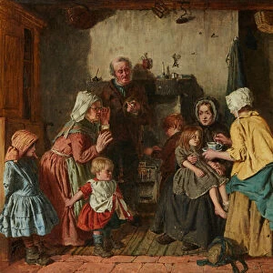 The Poor Helping the Poor (oil on canvas)