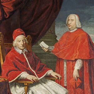 Pope Clement XII with Nero Maria Corsini (mosaic)