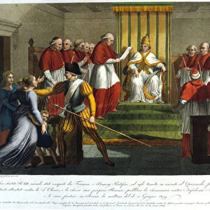 Pope Pius VII (1742 - 1823) excommuned Napoleon Bonaparte on 10 June 1809
