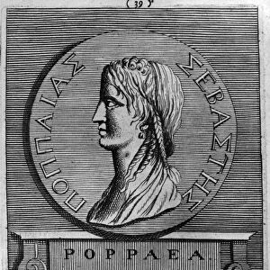 Poppaea Sabina, engraving after a Roman coin dated AD 54-68 (engraving)