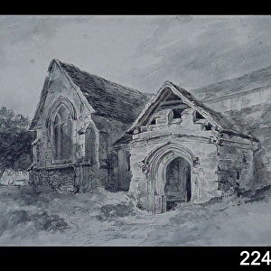 Porch and Transept of a Church, c. 1850-11 (w / c on paper)