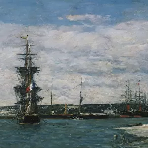 The Port of Havre, c. 1864-66 (oil on panel)