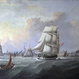 The Port of Liverpool: In the Foreground the Ship John Campbell
