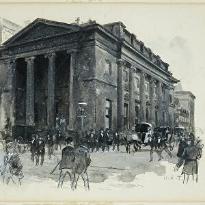 The Portico Library, Mosley Street, 1893-94 (w/c gouache on paper)
