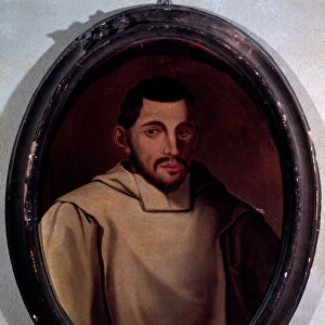 Portrait of Adriano Banchieri, Italian composer, music theorist. 17th century (painting)
