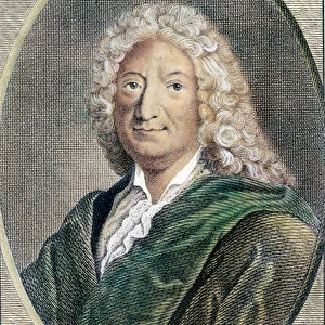 Portrait of Alain Rene Lesage (Alain-Rene Le Sage) (1668-1747), French writer