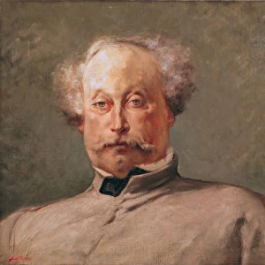 Portrait of Alexandre Dumas fils (1824-95) (oil on canvas)