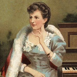 Portrait of Annette Essipoff [Anna Essipova], Russian pianist [1851-1914]