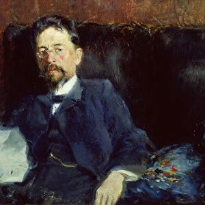 Portrait of Anton Chekhov (1860-1904) 1902 (oil on canvas)