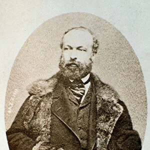 Portrait of Antonio Bazzini, italian composer and violinist (b / w photo, 19th century)