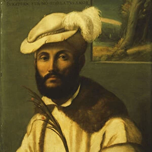 Portrait of a Bearded Gentleman, Half Length, in a Fur-Trimmed White Jacket