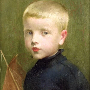 Portrait of a Boy with a Model Sailing Boat, 1893 (oil on canvas)