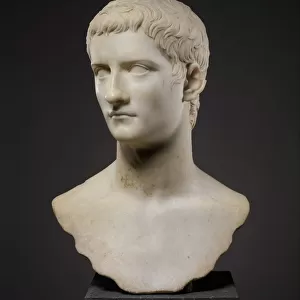 Portrait bust of the emperor Gaius, known as Caligula, 37-41 AD (marble)