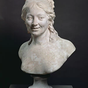 Portrait bust of Madame Houdon, the wife of the artist, 1786 (plaster)