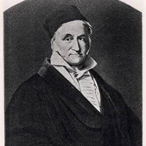 Portrait of Carl Friedrich Gauss (1777-1855) from Handbuch der Vermessungskunde