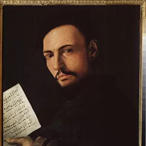 "Portrait de chanteur"(A singer) Peinture d Alessandro Allori dit le Bronzino (1535-1607) Regional Art Gallery, Tambov, Russie