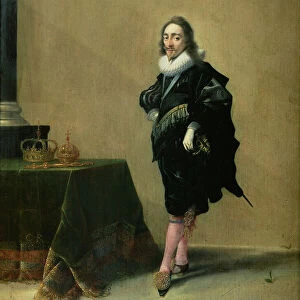 Portrait of Charles I (1600-49) 1632 (oil on panel)