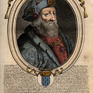 Portrait of Clotaire (Clothaire) I (497-561), King of Neustria