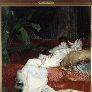 Portrait of comedian Henriette Rosine Bernard dit Sarah Bernhardt (1844-1923