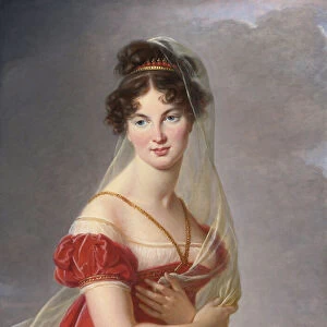 "Portrait d Aglae Angelique Gabrielle de Gramont (1787-1842), epouse du General Alexander Lvovich Davydov (1773-1833)"Peinture de Marie Louise Elisabeth Vigee Lebrun (Vigee-Lebrun) (1755-1842) 1800-1805 Collection privee