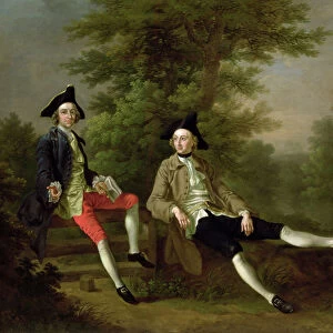 Portrait of David Garrick (1717-79) (left) and William Windham of Felbrigg (1717-61