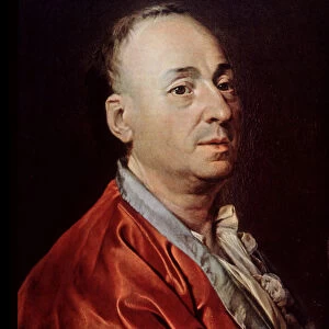 Portrait of Denis Diderot (1713-1784) - Engraving from the painting by Dmitri Levitski