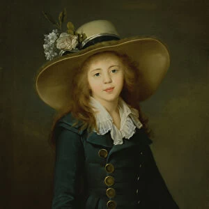 Portrait of Ekaterina Stroganov as a Child, 1780-89 (oil on canvas)