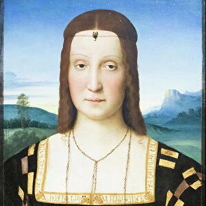 Portrait of Elisabetta Gonzaga, 1503-06, (oil on wood panel)