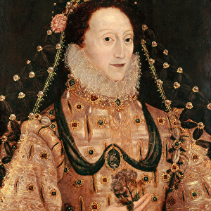 Portrait of Elizabeth I (1533-1603) c. 1575-80 (oil on panel)